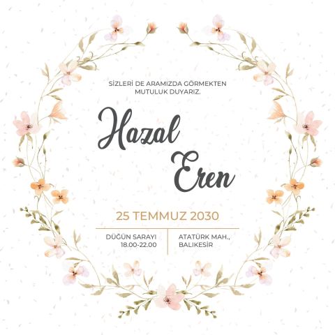 14X14 EKONOMİK DAVETİYE