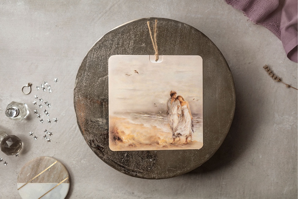 8246 - jüt ipli bohem düğün davetiyesi